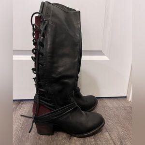 Freebird Coal - Lace Up Boots